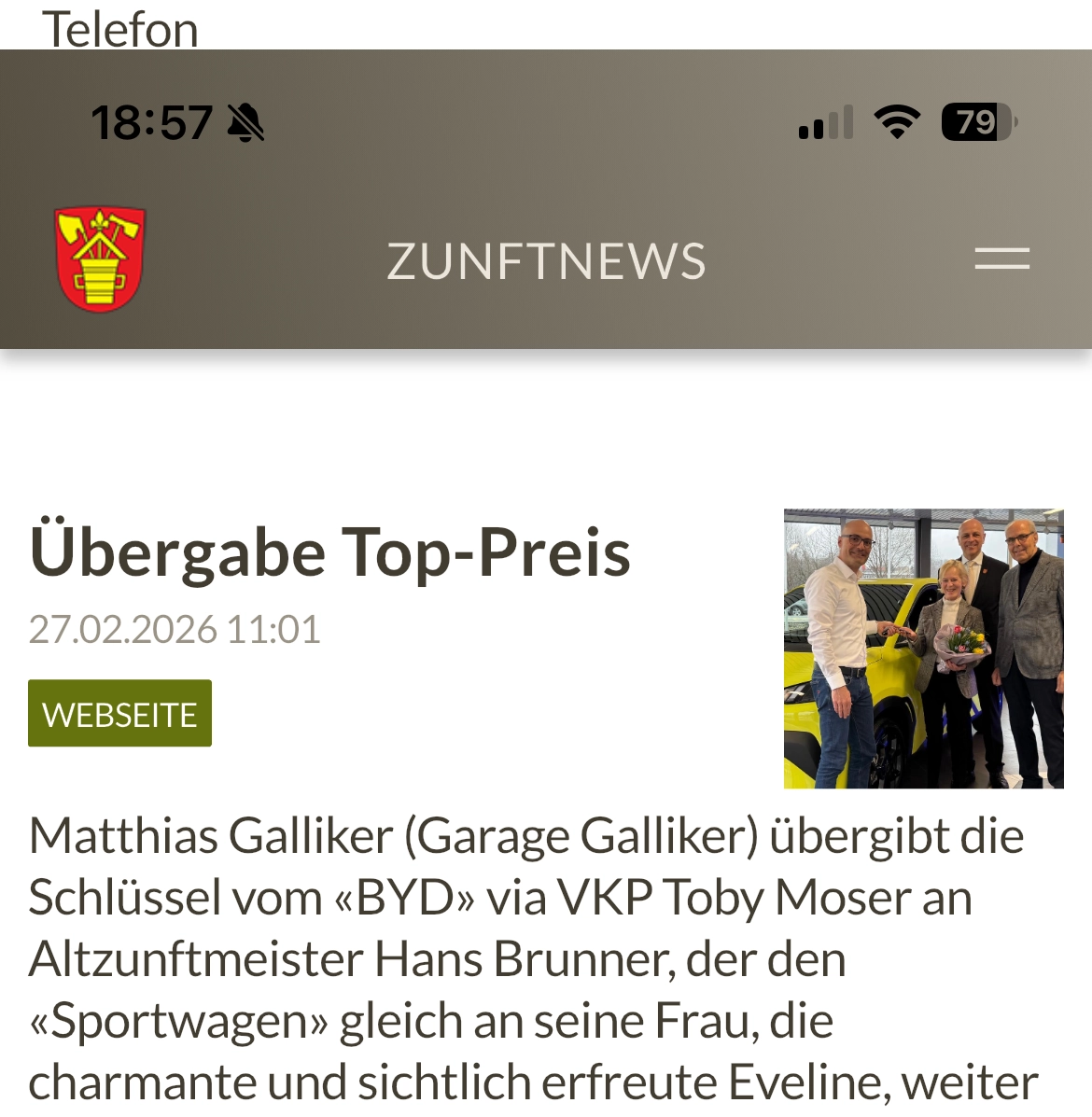 App: Newsartikel-Übersicht