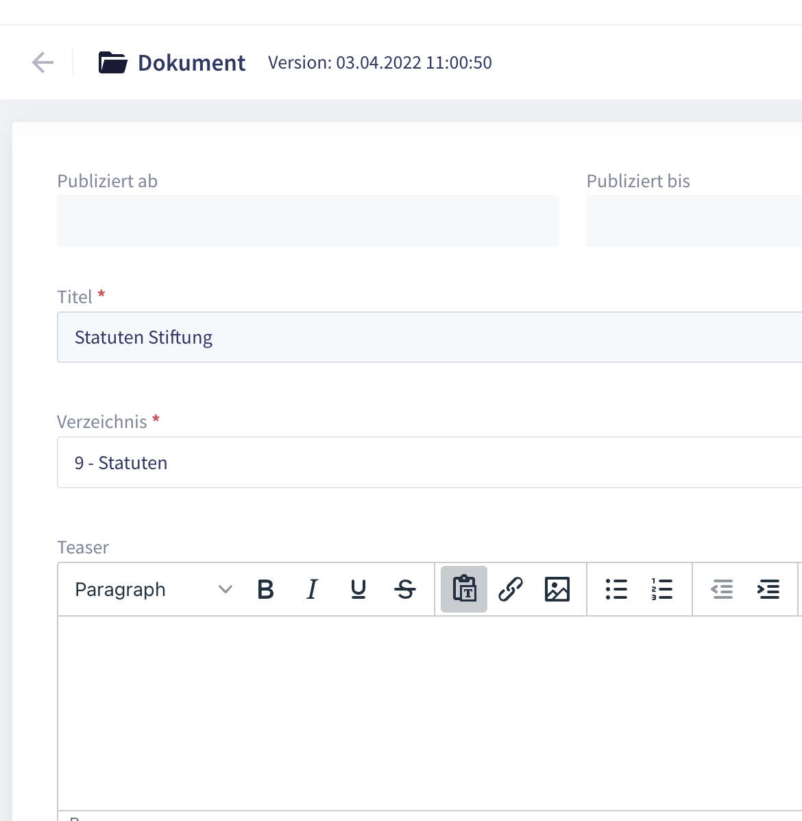 Clubhouse: Dokument hochladen